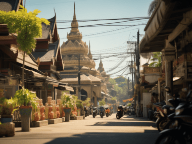 The Beautiful Area Of Chiang Mai in Thailand. With its Rural Setting, Nature and Temples.