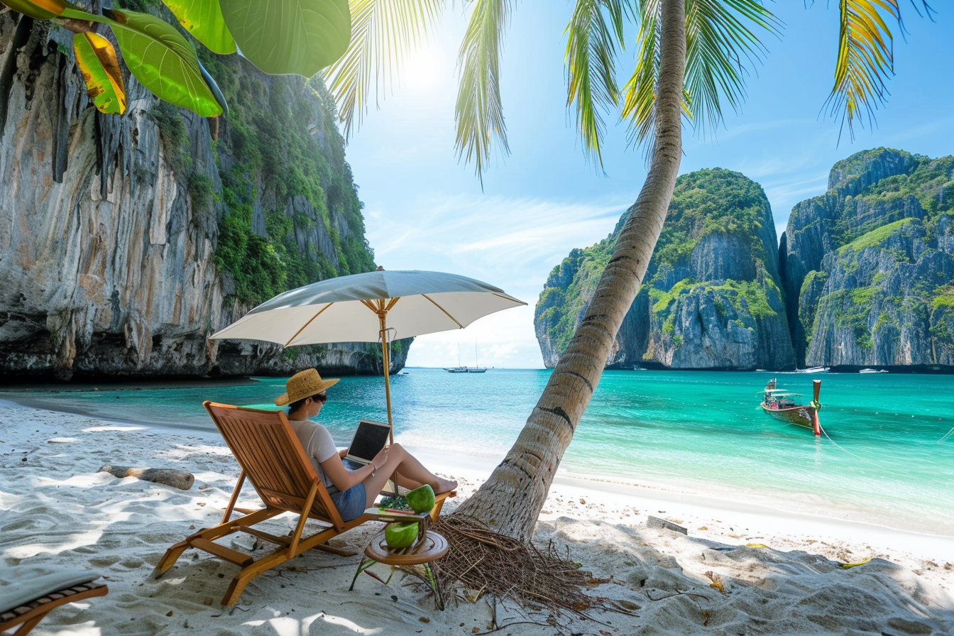 Remote working in Phi Phi Islands