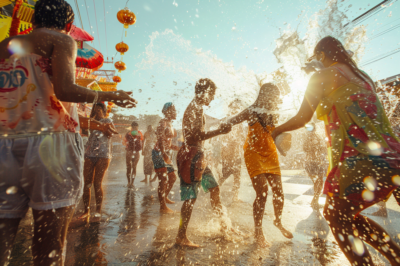Songkran water festival celebrations