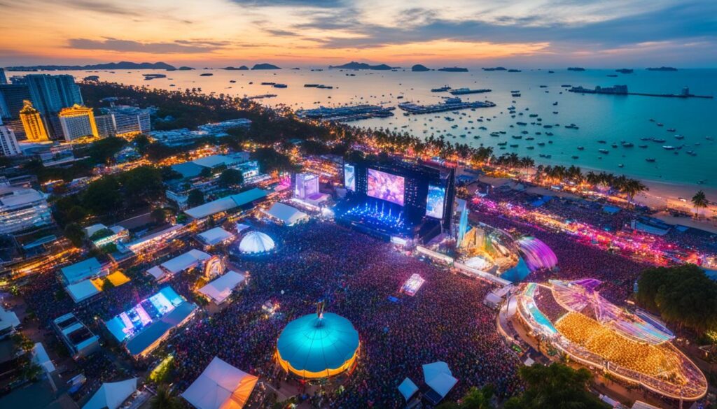 The vibrant scene at Pattaya International Music Festival