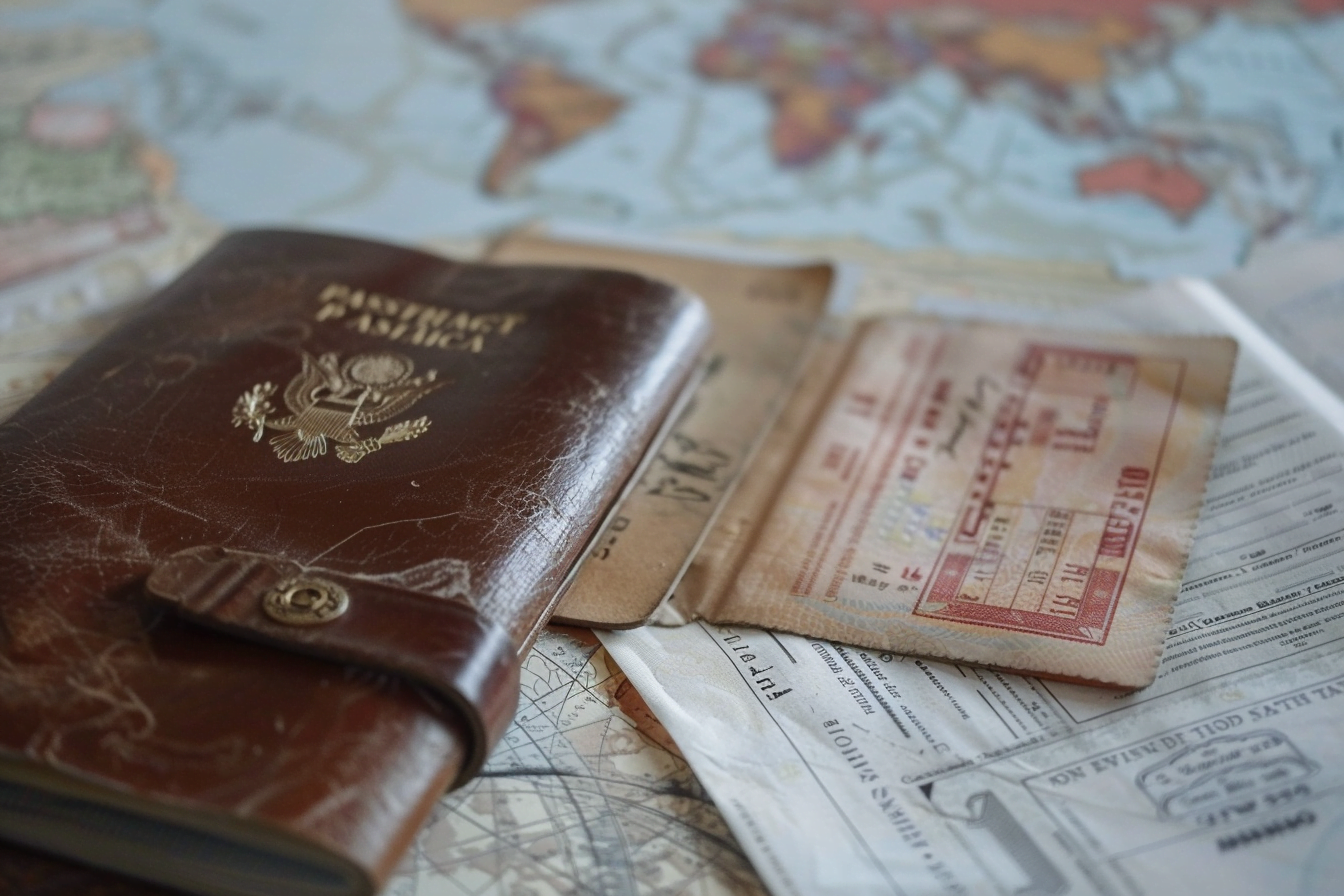 Passport and Thailand work permit prepared